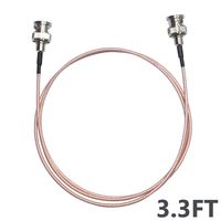 Techson BNC Male to BNC Male Cable, Low-Loss Coax Wordclock Cable, HD SDI Video Silver-Plated Cable (3.3Ft)