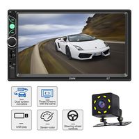 Car Stereo with Bluetooth 7 Inch Capacitive Touch Screen Double Din Car Stereo with Backup Camera and Steering Wheel Control Support Daul System Mirrorlink