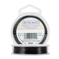 BENECREAT 26-Gauge Tarnish Resistant Black Wire, 197-Feet/66-Yard