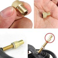 Ecosin Fashion 2pcs For US Schrader Valve Adaptor Converter Bicycle Bike Tire Tube Pump