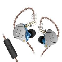 KZ ZSN Pro 1BA+1DD Hybrid in Ear Earphones Monitor Running Sports Headphones HiFi Bass Metal Wired Earbuds (with Mic, Blue)
