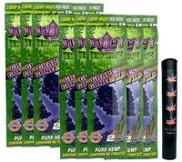 Herb Airtight Tube Pocket Protector with Juicy Jay's Grapes Gone Wild Hemp Wraps 10 Count DC Crafts Nation- Flag Leaf