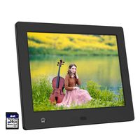 Ausemku Digital Photo Frame 8 inch 1024 x 768 IPS Screen Digital Picture Frame+16GB SD Card-Full HD Digital Photo & Video Frame with Motion Sensor, Slideshow, Calendar Function & USB/SD Card Slots