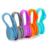 Fullsexy 5 Pack Multi Color Strong Magnetic Twist Ties for Bundling and Organizing- Reusable Bookmark Clips Whiteboard USB Cable Management
