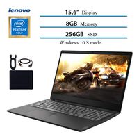 2019 Newest Lenovo 15.6" Laptop Computer, Intel Pentium Gold 5405U, 2.3GHz, 8GB DDR4 RAM, 256GB SSD, WiFi, Bluetooth, USB 3.1, HDMI, Windows 10 w/ Hesvap Accessories