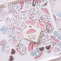 Super Cute Watercolor Stickers for Your Laptop, Water Bottle, and Scrapbook（Emoji，Weather，Pink Flamingo） (Pink Flamingo)