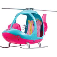 Barbie Helicopter, Pink and Blue with Spinning Rotor, for 3 to 7 Year Olds 