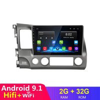10.2" Android 9.1 Car DVD GPS Navigation Radio Player 2+32GB ROM 4G+WiFi for Honda Civic 2006-2011