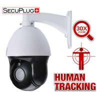 2MP AI Auto Tracking IP PTZ Dome Camera POE 30X Zoom 1080P Hikvision Compatiable (with PoE)