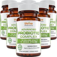 Thrive Naturals Advanced Probiotic Complex 50 Billion CFU's 16 Unique Strains - Supports Digestive & Immune Health (6 Pack)