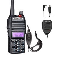 Baofeng UV-82L Dual Band Two Way Radio Ham Handheld Walkie Talkie with Dual PTT + Programming Cable + Speaker