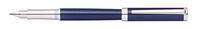 Sheaffer Intensity Engraved Translucent Blue Fountain Pen with Chrome Cap, Trim, and Medium Nib