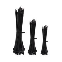 Cable Zip Ties Heavy Duty,Ulifestar Plastic Electrical Cable Ties Nylon Cord Wire Ties with 0.2 Inches Width,UV Resistant,6,8,10 Inches Assorted,300 Pieces-Indoor and Outdoor Use Black (Multi Sizes)