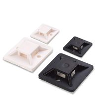 Honyear 200 Pack Adhesive Cable Tie Mounts(30mm x 30mm + 20mm x 20mm, Black+ White) tough, resilient, strongly adhesive, Wire Tie Mounts, Cable Wire Management For Home, Office