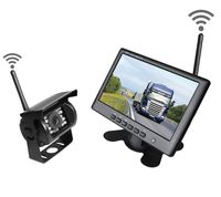 Wireless Vehicle Backup Camera and Monitor Kit System Rear View Camera Support Night Vision IP68 Waterpoof & 7" Monitor for Bus Truck Van Trailer RV Campers