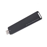 Aluminum M.2 NVME TO USB 3.1 Type A PCIE SSD HDD CNC Processing Enclosure M-KEY SSD TO USB-A Adapter (USB-A)