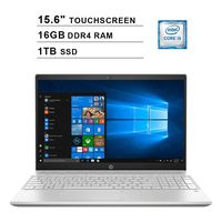 2019 HP Pavilion 15.6 Inch Touchscreen FHD 1080P Laptop (8th Gen Inter Quad-Core i5-8265U up to 3.9GHz, 16GB DDR4 RAM, 1TB SSD, Intel UHD Graphics 620, WiFi, Bluetooth, HDMI, Windows 10) (Silver)