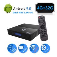 Android 9.0 TV Box A95X 4GB Ram 32GB ROM Smart 4K Android TV Box Amlogic S905 X2 CPU Support HDMI 2.1/H265 VP9 Video Decoding/Dual WiFi 2.4G 5.0G/100M Ethernet/Buletooth/USB3.0 Android Box