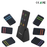 Key Finder, Licoville Key Fob Locator Remote Control Lost Item Alarm Keychain Finders Car Keys Purse Phone Pet Tracker, 1 Transmitter with 6 Color-Matched Finders