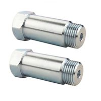 JGR 2PCS Defouler Straight M18 x 1.5 For O2 Oxygen Sensor Lambda Sensor Fitting Bung