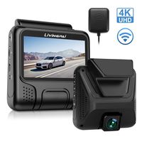 4K Dash Cam 2880 x 2160P UHD Car Camera with WiFi GPS Dash Camera for Cars Driving Recorder with 3 Inch LCD Screen 170°Wide Angle G-Sensor, WDR, Parking Monitor, Loop Recording, Motion Detection