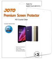 JOTO Screen Protector Film for 2014 ASUS MeMO Pad 8 (ME181C) Tablet, Crystal Clear (Invisible) Scratch Resistant, will only fit New ASUS MeMO Pad 8 inch (ME181C), with Lifetime Replacement Warranty (3 Pack)