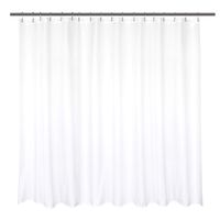 Barossa Design Waterproof Extra Wide Fabric Shower Curtain Liner 108" W x 72" H - Hotel Quality, Machine Washable, White Shower Liner for Bath Tub, 108x72
