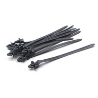 Antrader 10pcs Push Mount Cable Zip Tie, 5 Inch Length,Nylon Tie Wraps with 0.2 Inch Width in Gray for Wire & Cord Management/Industrial/Household Use