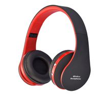AIYIBEN Bluetooth Wireless Over-Ear Stereo Headphones Wireless/Wired Headsets with Microphone for Music Streaming for iPhone 7 Plus 7 Samsung Galaxy, Smart Phones Bluetooth Devices(Red)