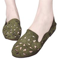 Lady Office Flat Shoes Sandals Women Non-Slip Summer Breathable Comfort Casual Slip On Shoes by Gyouanime Green