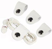 Magnetic Cable Organizer Headphone Cord Keeper Cable winder Headphone Wrap Earphone (White)