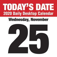 2020 Today's Date Daily Desktop Calendar
