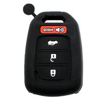 Ezzy Auto Black Silicone Key Fob Case Key Cover Jacket Holder Protector fit for 2013-2017 Honda Accord Sports
