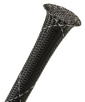1/8" Fray Resistant Expandable Braided Sleeving (FLAME RETARDANT) - 1000 Feet - Color: Black