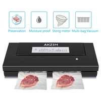 Food Vacuum Sealer Machine, Akzim Automatic Food Sealer with 10 Vacuum Sealer Bags,Cutter,Multi-use Vacuum Packing Machine for Sous Vide Cooking and Food Preservation(black)