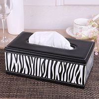 T-ZJHC Tissue Box Living Room Dining Room Tray Creative Home Simple and Lovely, Zebra Pattern Large