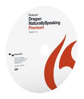 Nuance Dragon NaturallySpeaking Premium 13, Disc Only