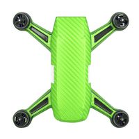 GBSELL Luxury Carbon Fiber Skin Wrap Waterproof Stickers For DJI SPARK Accessories (Green)