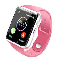 Bluetooth Smart Watch A1 - Fitdio Touch Screen Smart Wrist Watch Smartwatch Phone with SIM Card Slot Camera Pedometer Sport Tracker for iOS iPhone Android Samsung LG for Men Women Child (Pink)