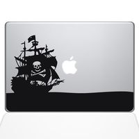 The Decal Guru Pirate Bay MacBook Decal Vinyl Sticker - 13" MacBook Pro (2016 & Newer) - Black (1153-MAC-13X-BLA)