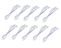 Liyafy 5ft 1.5 MetersPhone Cables Wire White Telephone Extension Cord for Landline Telephone Fax Machine 10Pcs