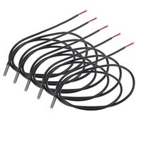 Aideepen 5pcs DS18B20 Waterproof Temperature Sensor Digital Thermal Stainless Steel Tube Probe 1 Meter