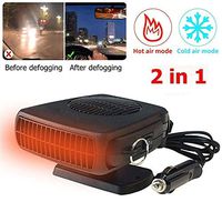 DokFin Portable Car Heater Defroster, 12V 150W Powerful Electric Car Fan with Cooling/Heating 2 in 1 Function, Automobile Windscreen Defogger with Quick Heat and Low Noise, Plug-in Cigarette Lighter