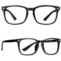 Blue Light Blocking Glasses-Keakuo Clear Computer Fashion Glasses for women men ... (Bright black)