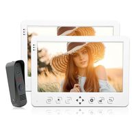 JeaTone Wired Video Door Phone Intercom System 10'' TFT LCD Monitor Dual-way Intercom With Waterproof Outdoor IR Camera Home Kit 2V1