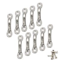 Tebery 3/4-Inch Pad Eye, Tie Down, Kayak Deck Loops, Stainless Steel Loop with Screws, 10 Pack