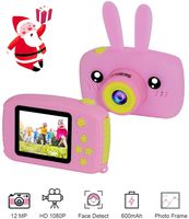 Kids Camera for Girls Gift, SEIEUS Digital Camera, 2" IPS Screen HD 1080P Shockproof Children Video Camera Camcorder for Age 3-14 Years Old Girls Boys Christmas Birthday Party, Pink