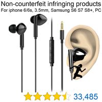 Daioolor MP008 Earphones Wired Earbuds with Microphone Volume Control for 90% of 3.5mm Mobile Phone (3 Months Refund for Quality Issue)