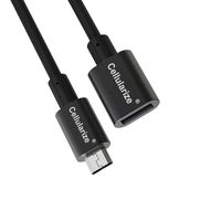 Micro USB Extension Cable, Cellularize (Black, 1M/3.3FT W/Data) Male to Female Extender Charge Cord Wire Adapter for Samsung, HTC Smart Phone Tablet, Ring Solar Panel, Ring Stick Up Cam