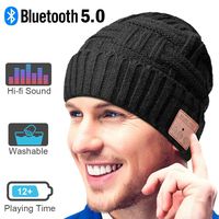 Bluetooth Beanie, Upgraded Bluetooth 5.0 Beanie Gift for Men and Women, Wireless Headphone Beanie Music Hat Built-in HD Stereo Speaker with Rechargeable USB for Winter Fitness Sports & Christmas Gifts